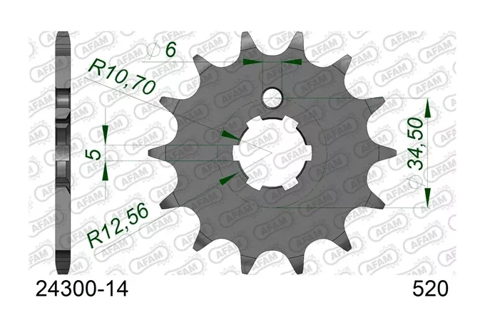 AFAM Standard Front Sprocket Kawasaki KLX250