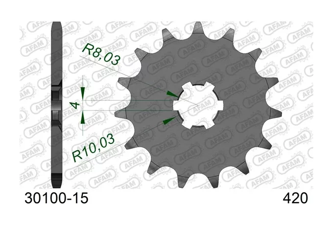 AFAM Standard Front Sprocket Kawasaki / Suzuki 60cc-112cc