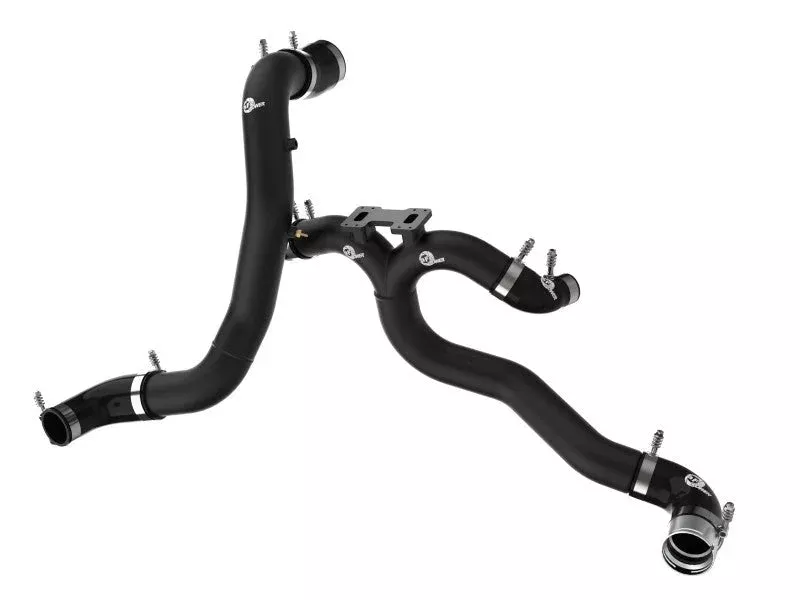 aFe BladeRunner Alum Hot/Cold Charge Pipe Kit Black fits 2019-2022 Genesis G70 / 2018-2023 Kia Stinger V6 3.3L