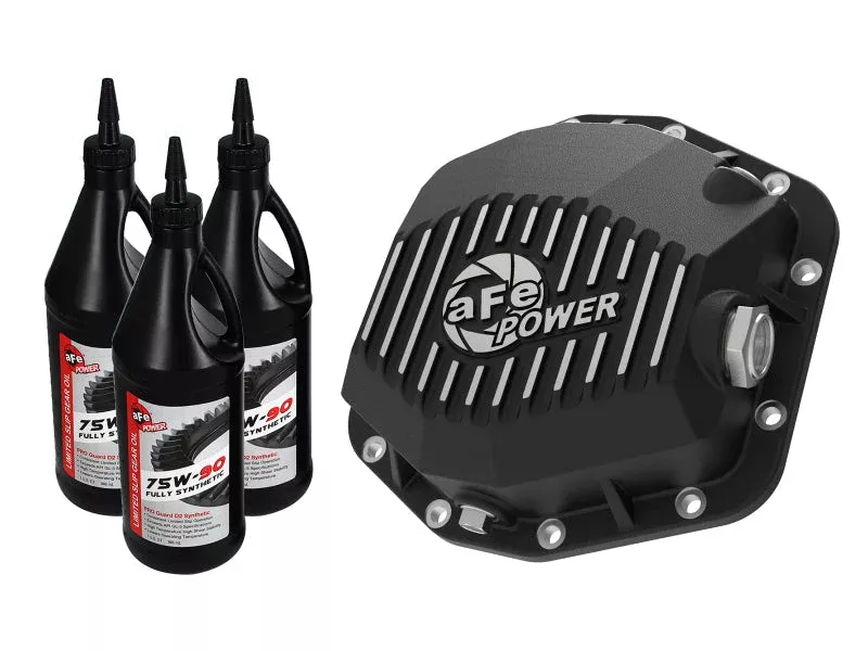 aFe M220 Pro Series Front Diff Cover w/ Oil - Black fits 2018-2024 Jeep Wrangler JL / 2018-2019 Jeep Wrangler Unlimited
