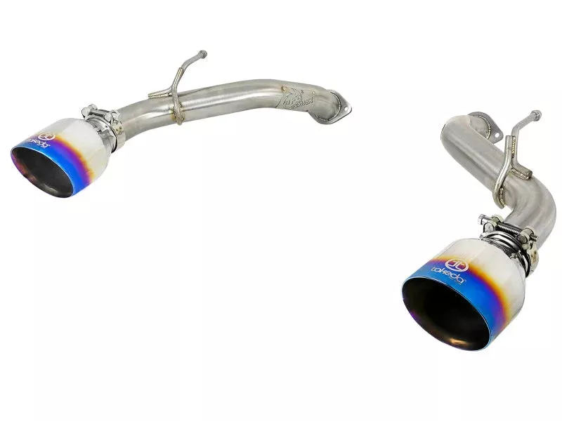 aFe Takeda 2.5in 304 SS Axle-Back Exhaust w/ Blue Flame Tips fits 2016-2024 Infiniti Q50 V6-3.0L (tt)