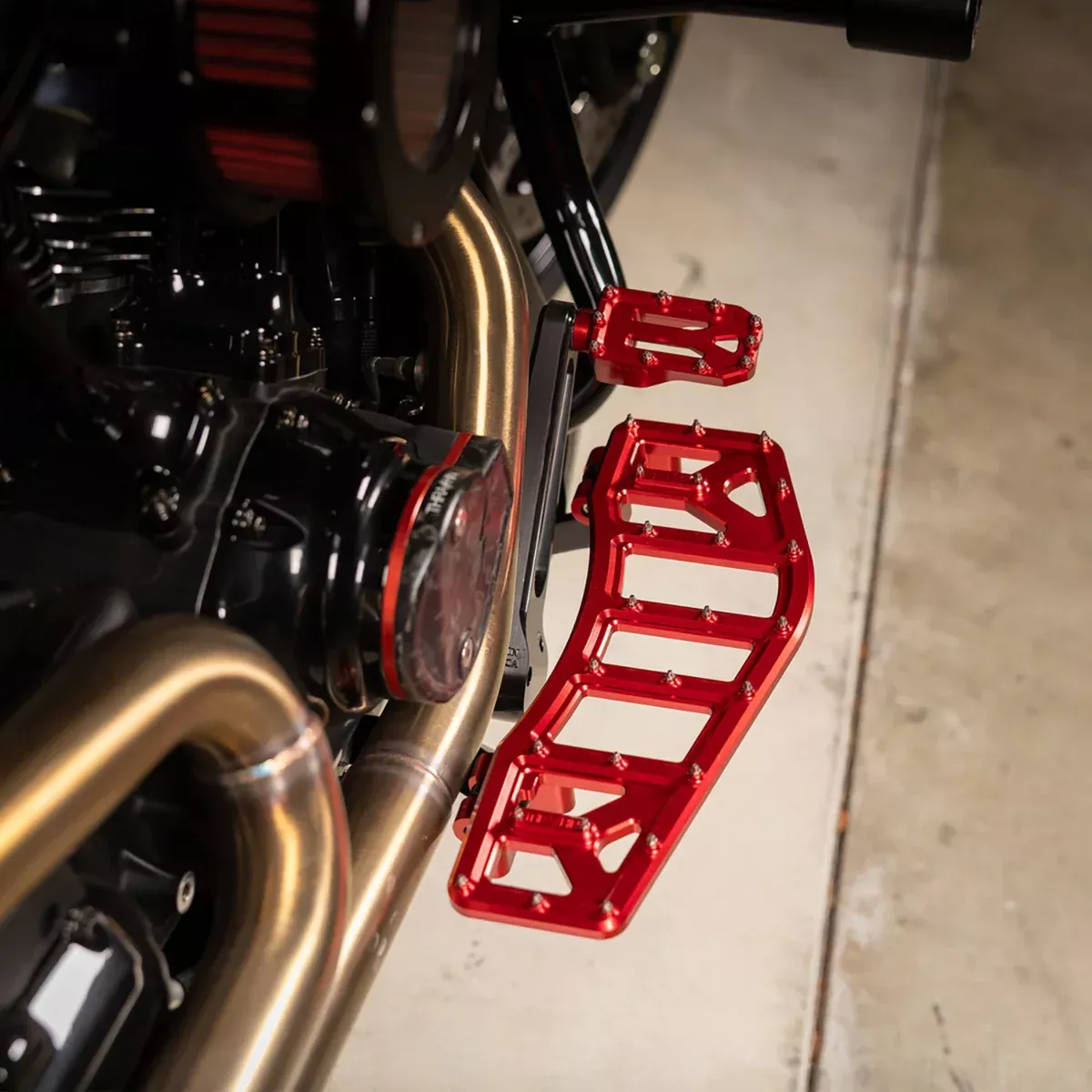 Aggressor Brake Pedal - Red - Touring