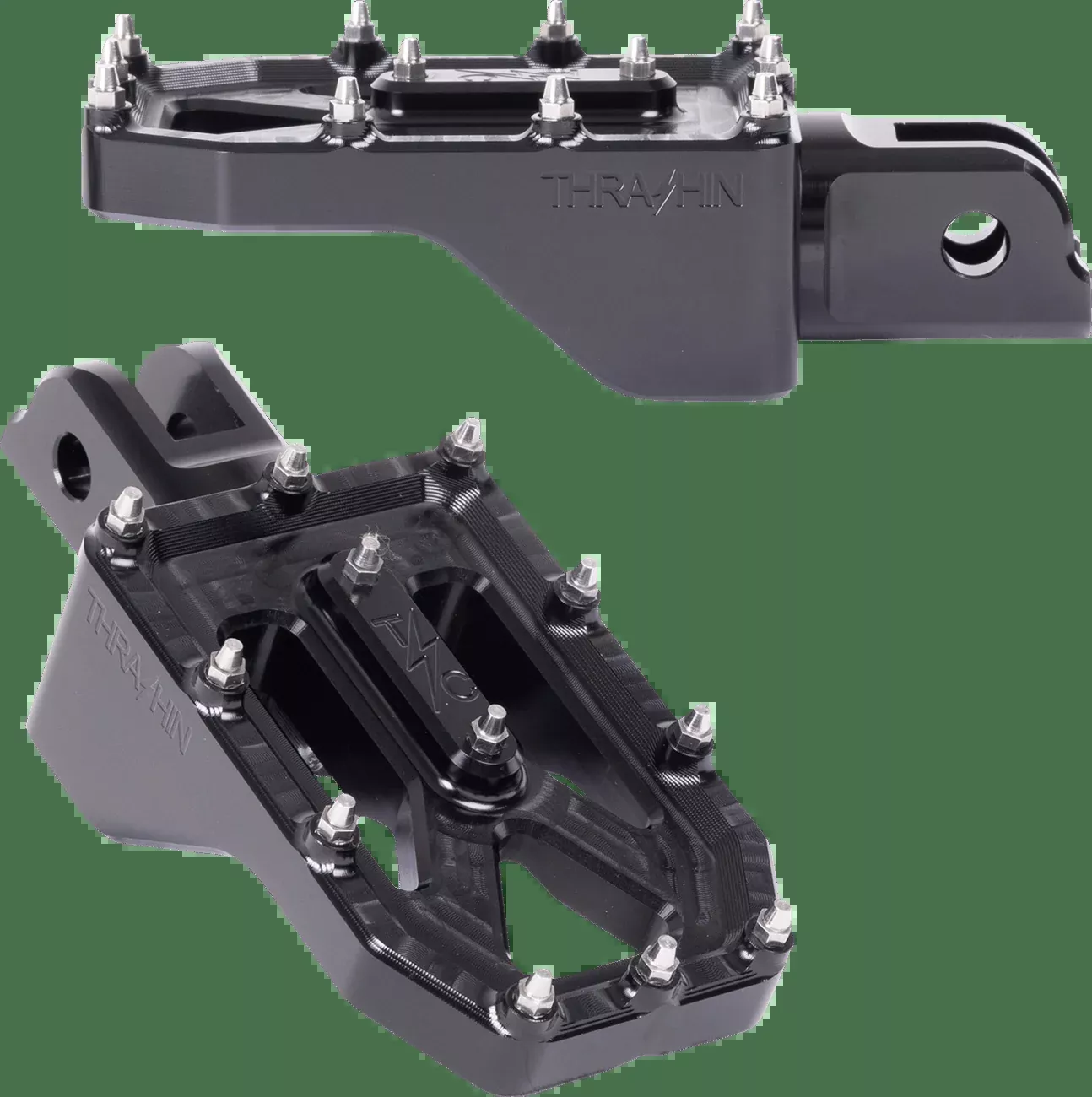 Aggressor Foot Pegs Front / ’18-Up M8 Softail, Cleated