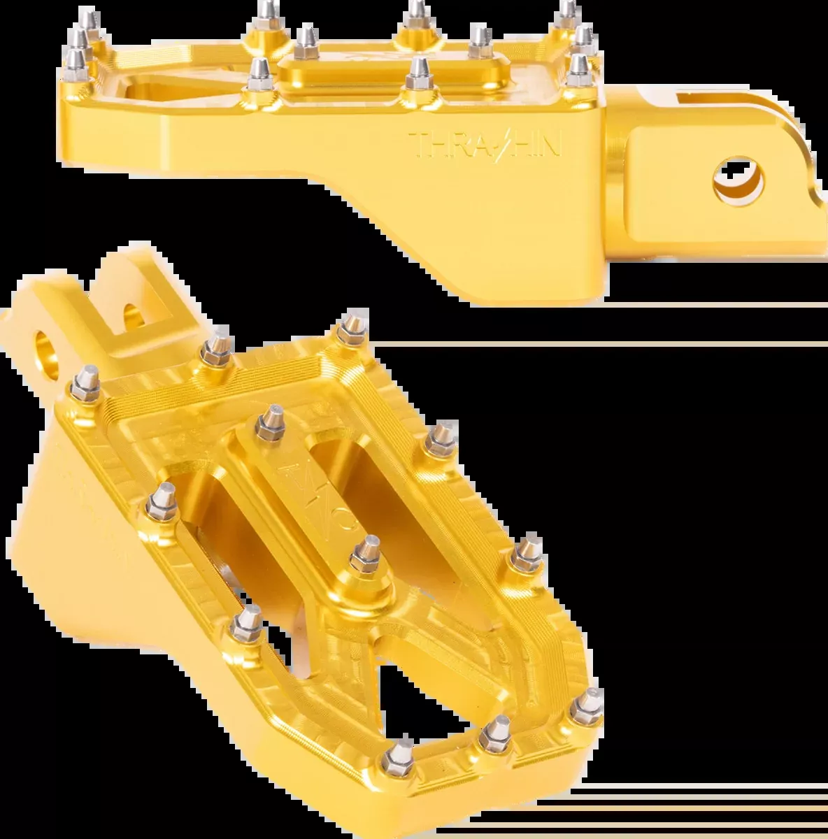 Aggressor Footpegs - Front - Gold
