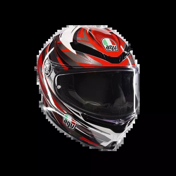 AGV K6 S Reeval Helmet – White/Red/Grey