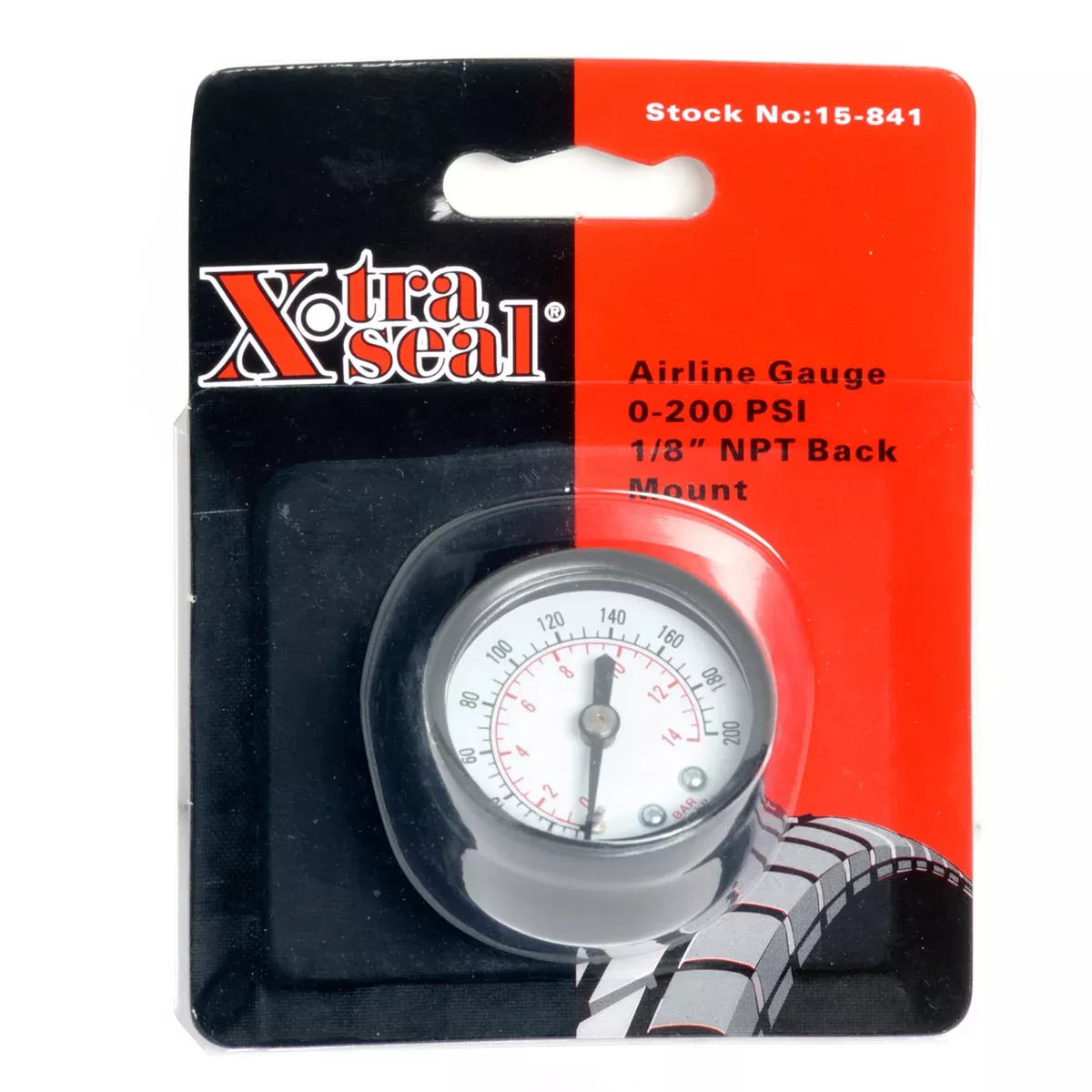 Airline Gauge – 0-200 PSI (1/8″ NPT Back Mount)