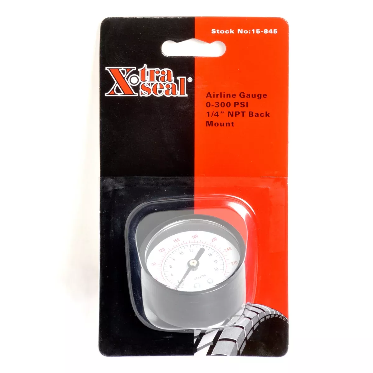 Airline Gauge – 0-300 PSI (1/4″ NPT Back Mount)