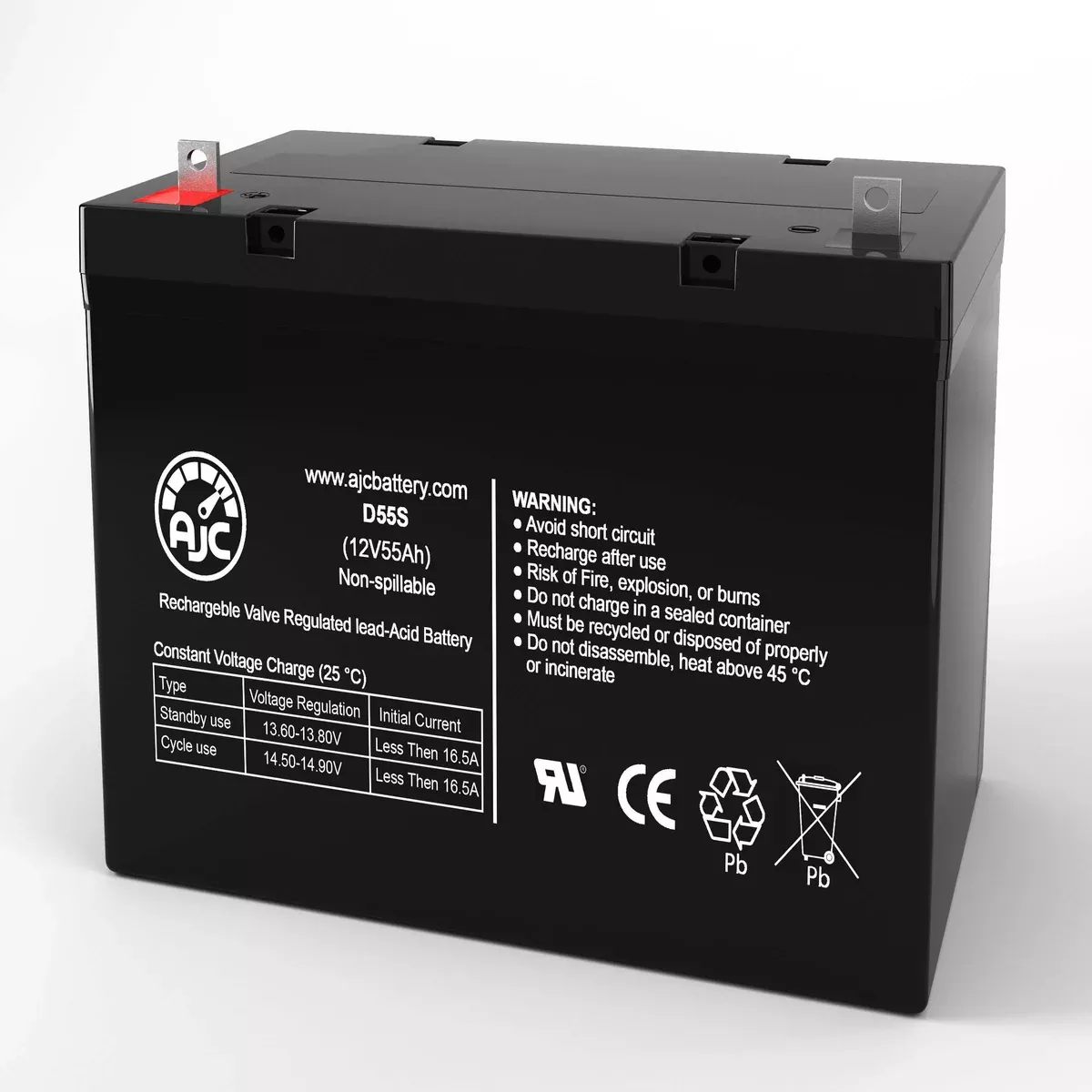 AJC Battery Compatible with Adaptive Driving Systems Model 14 12V 55Ah Mobility Scooter Battery
