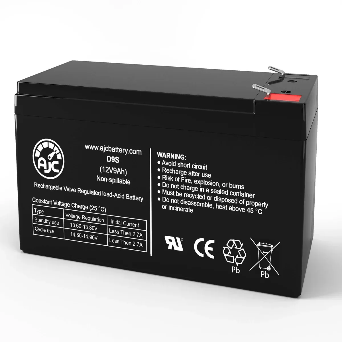 AJC Battery Compatible with APC Back-UPS Back-UPS 1000 12V 9Ah UPS Battery