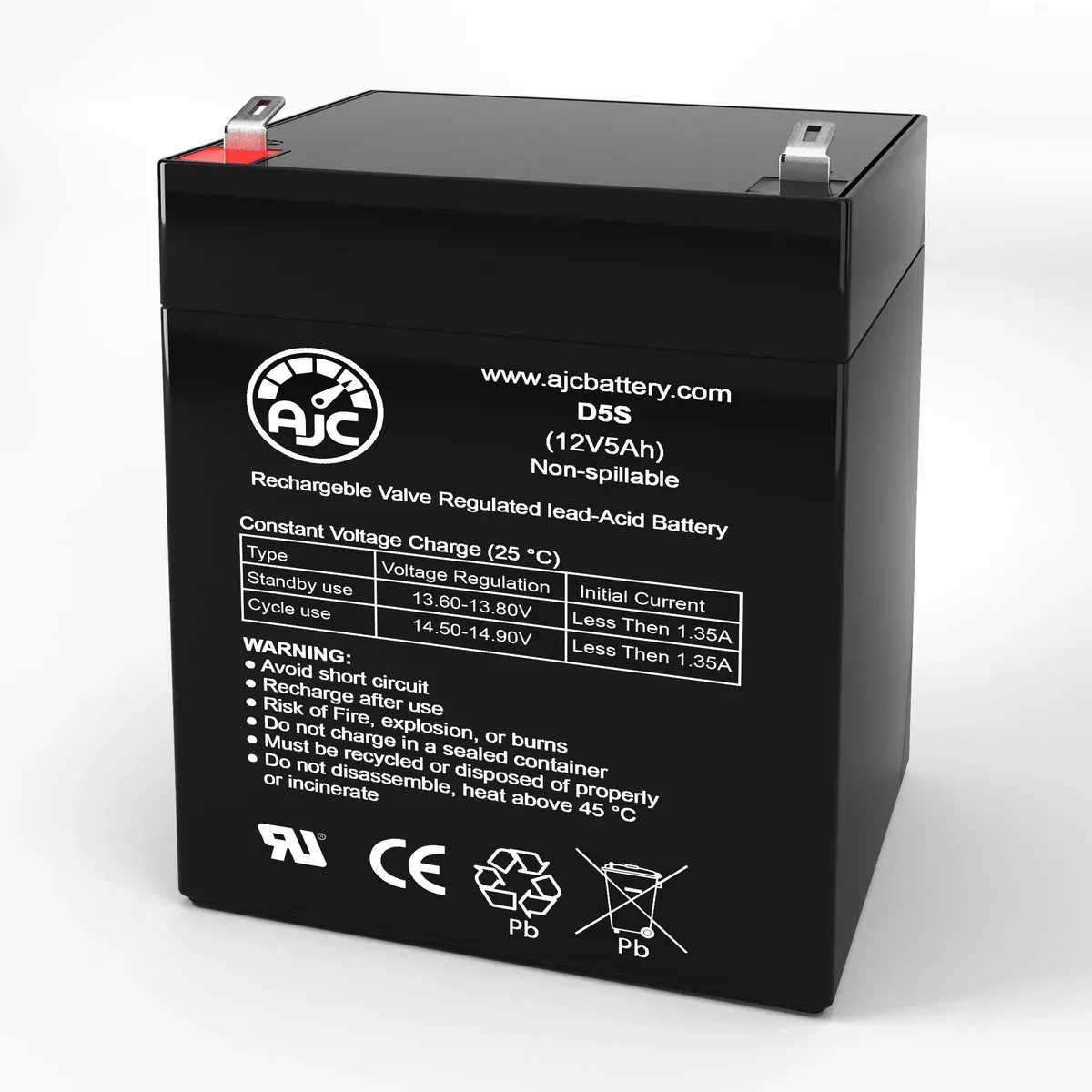 AJC Battery Compatible with APC Back-UPS Back-UPS 400 12V 5Ah UPS Battery