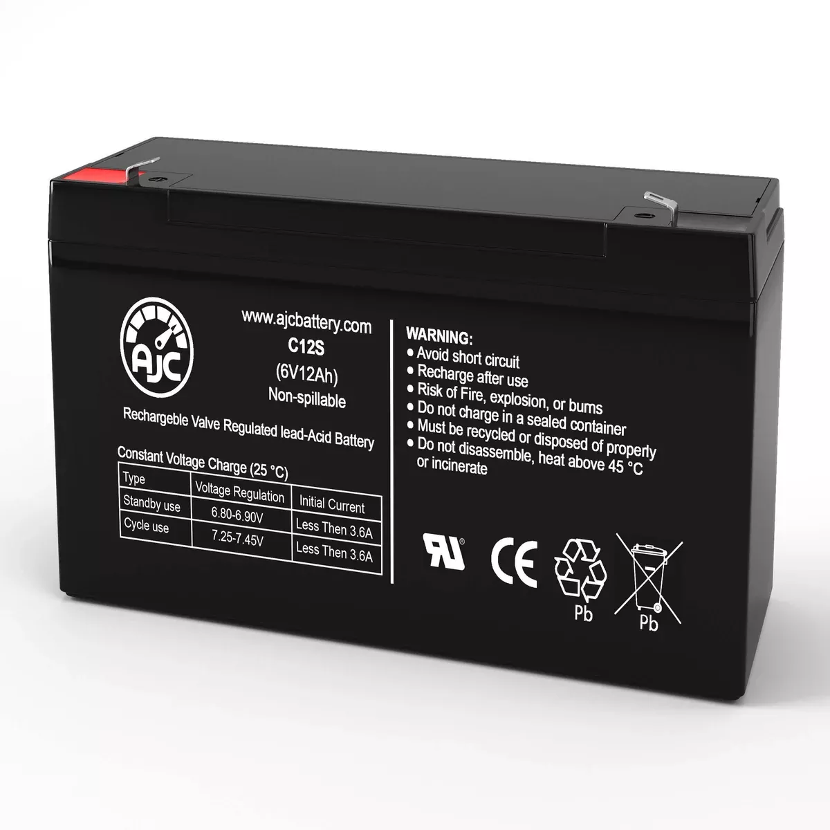 AJC Battery Compatible with APC Back-UPS Back-UPS 650 6V 12Ah UPS Battery