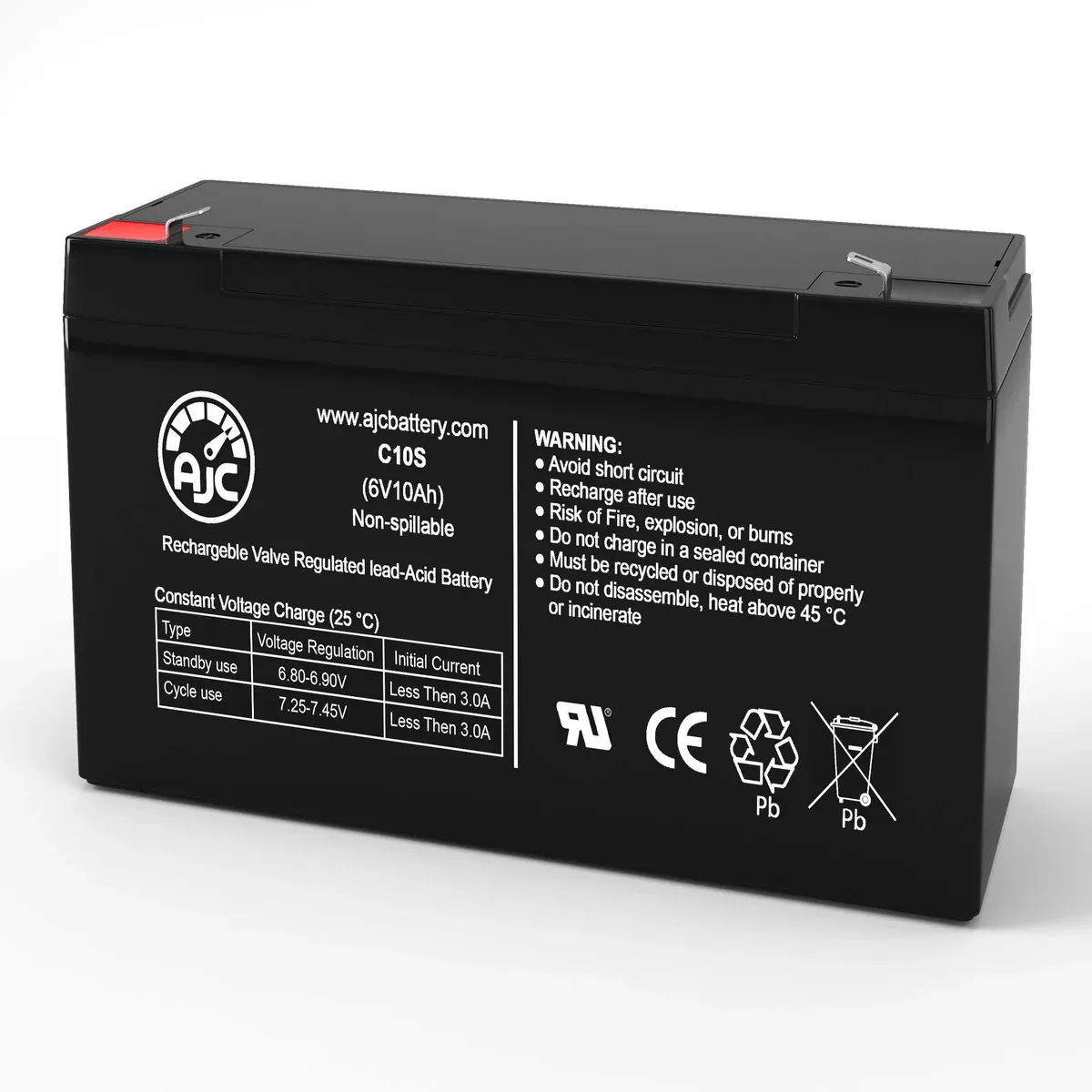AJC Battery Compatible with APC BK575C 6V 10Ah UPS Battery