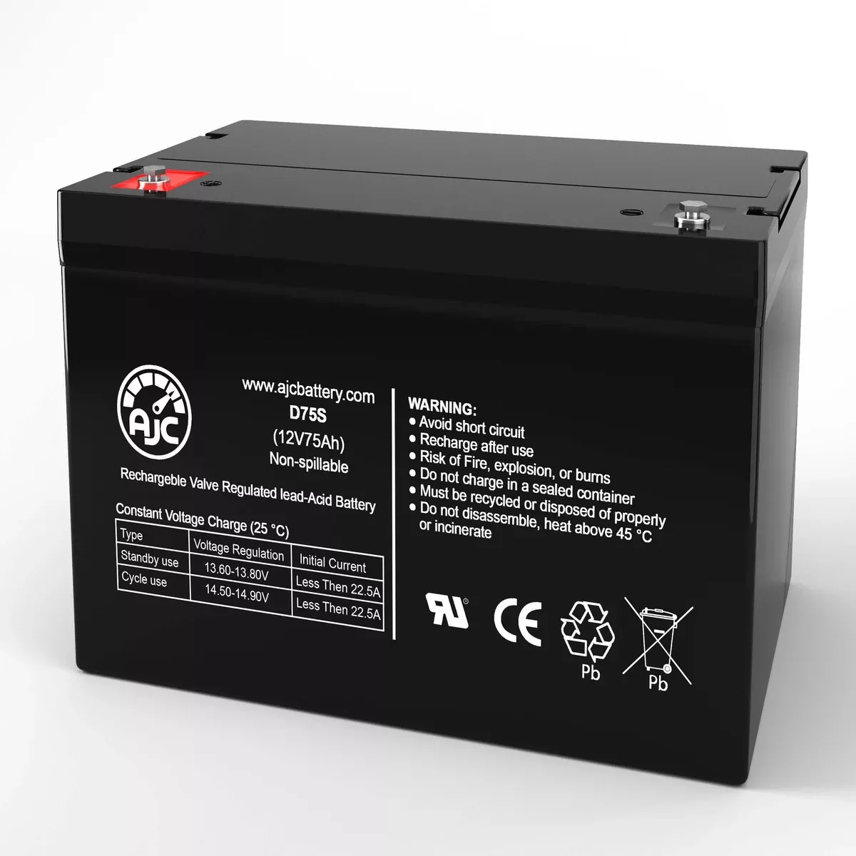 AJC Battery Compatible with APC Matrix Smartcell XR MX5000XR 12V 75Ah UPS Battery