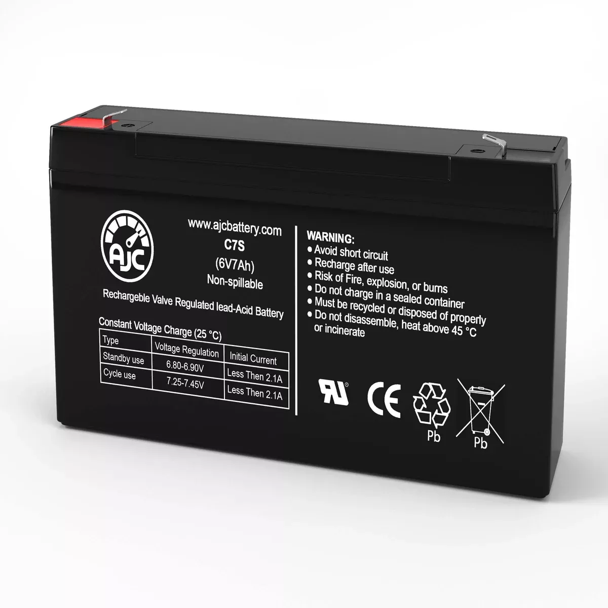 AJC Battery Compatible with APC SC450RMIU 6V 7Ah UPS Battery