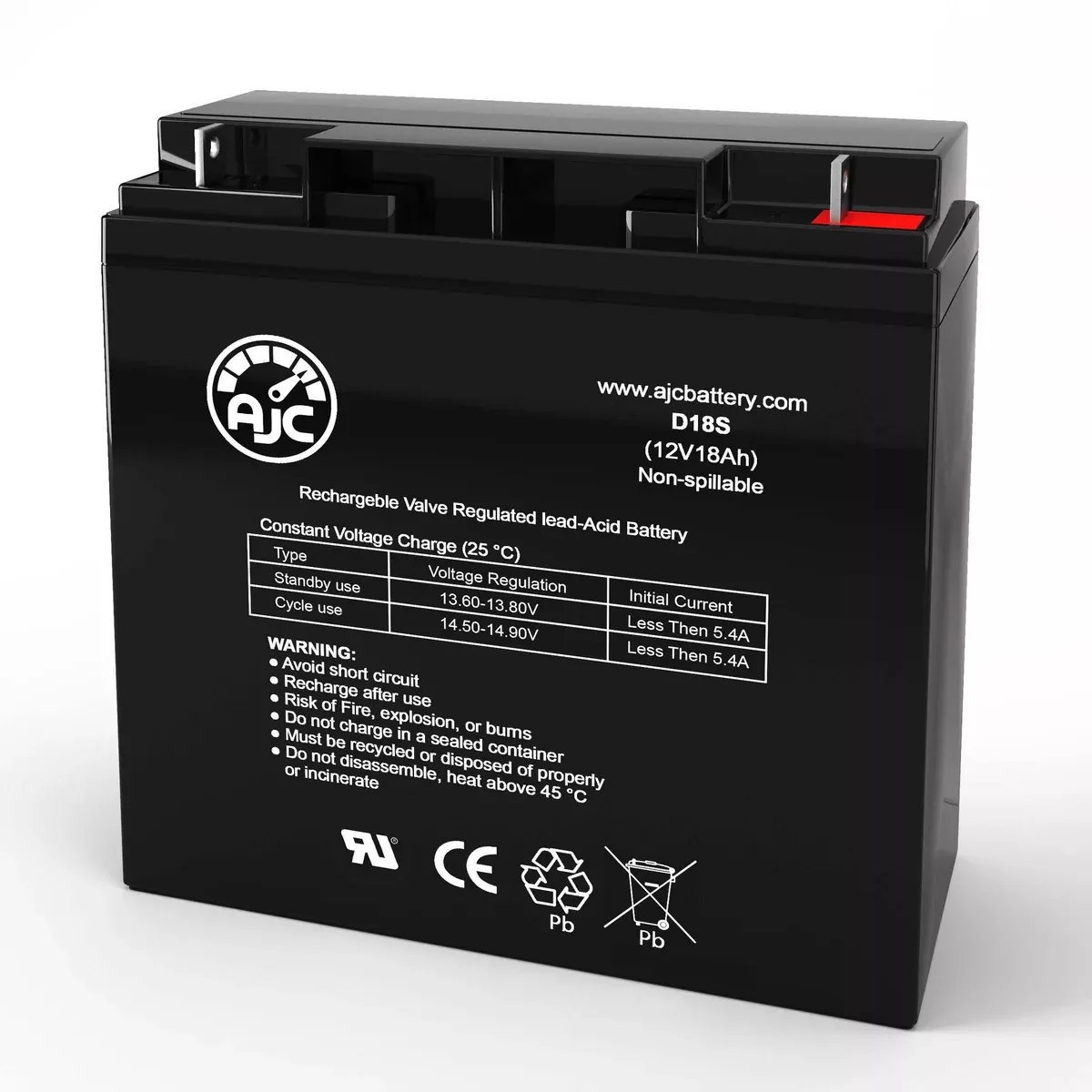 AJC Battery Compatible with APC Smart-UPS 1400VA W 12 SU1400X145 12V 18Ah UPS Battery