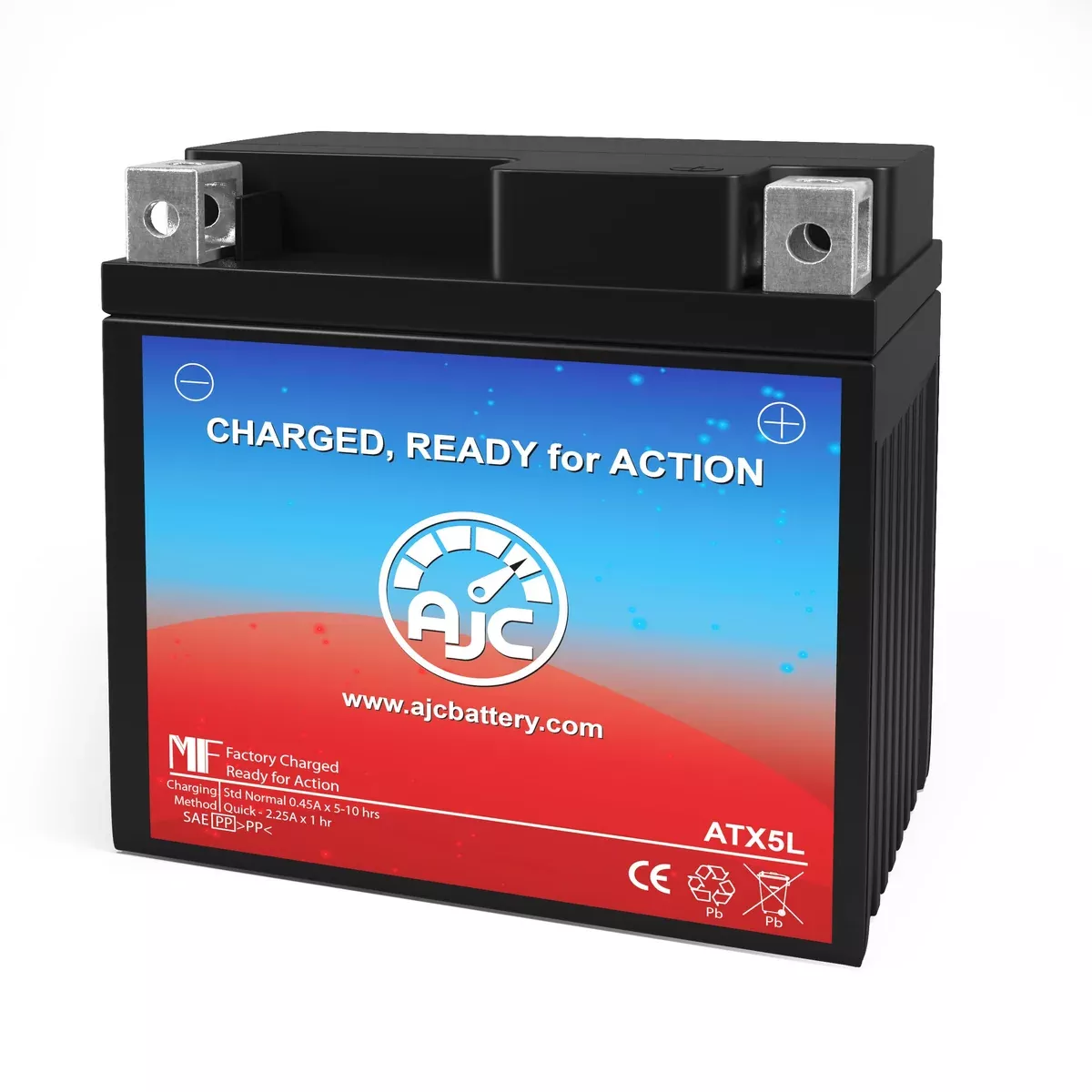 AJC Battery Compatible with DRR DRX Air-Cooled 70CC ATV Battery (2008)