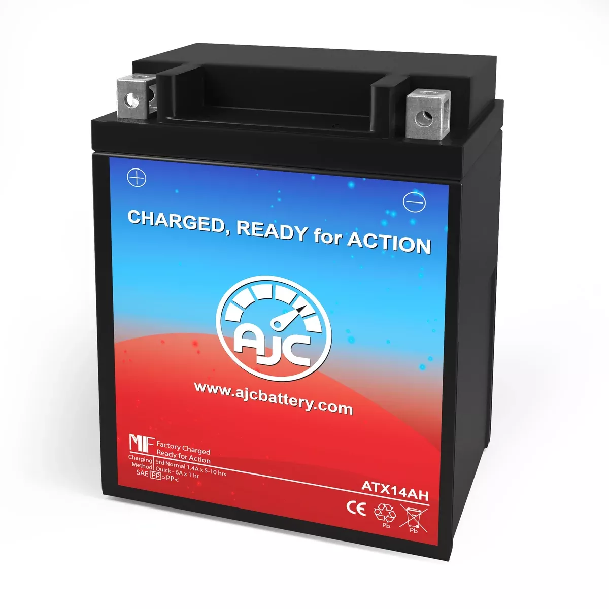 AJC Battery Compatible with Power Sonic CB14A-A Powersports Battery
