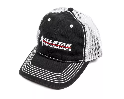 Allstar Hat Black with White Mesh Velcro Closure ALL99959