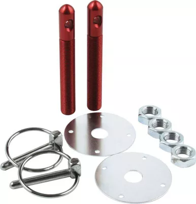 Allstar Performance Alum Hood Pin Kit 1/2in Red ALL18501