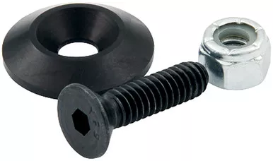 Allstar Performance Countersunk Bolts #10 w/1in Washer Black 10pk ALL18631
