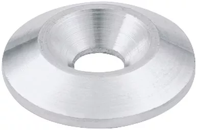Allstar Performance Countersunk Washer 1/4in ID 1-1/4in OD Aluminum Natural 10pk ALL18664