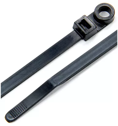 Allstar Performance Wire Ties Black 8.00 w/ Mounting Hole 25pk ALL14390