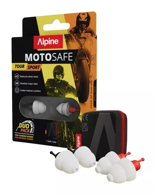 Alpine Hearing Protection MotosafePro Earplugs Dual Pack