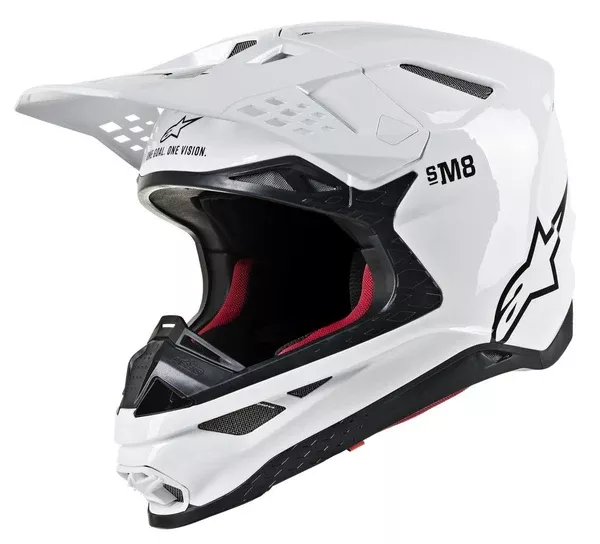 ALPINESTARS S.TECH S-M8 HELMET GLOSSY WHITE XS 8300719-2180-XS