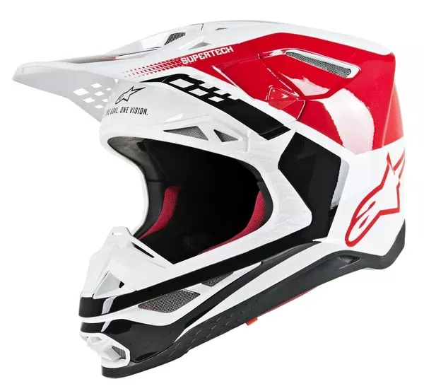 ALPINESTARS S.TECH S-M8 TRIPLE HELMET RED/WHITE 2X 8301319-3182-2X
