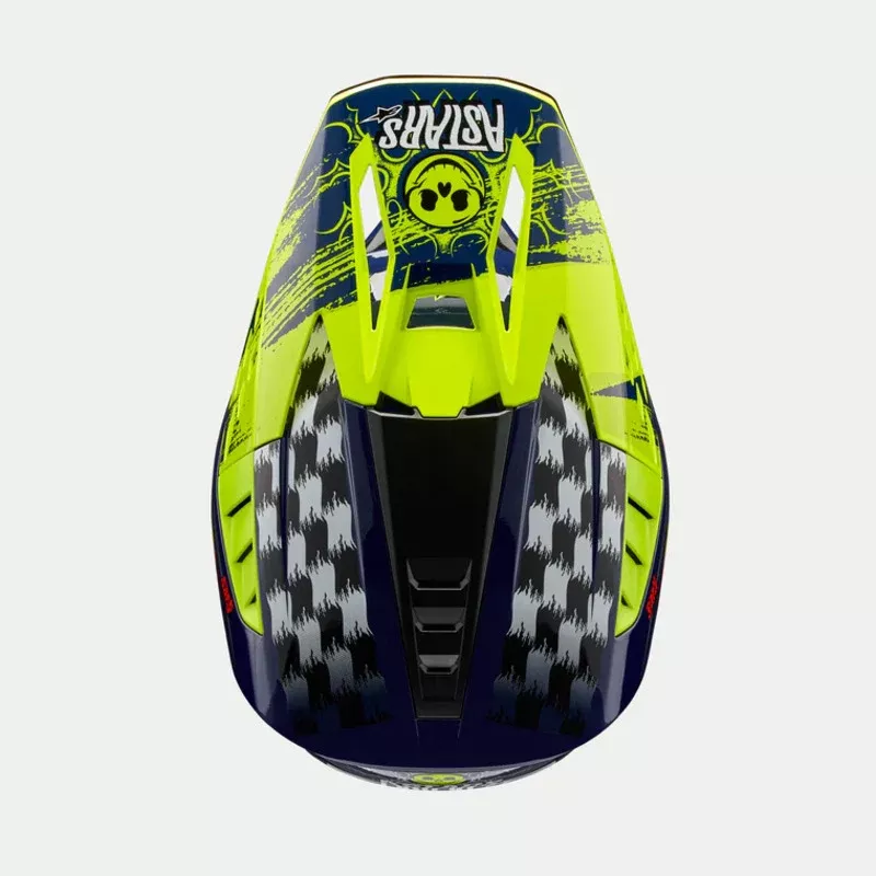 Alpinestars SM5 22.06 - Rash Visor - Night Navy Fluro Yellow Gloss