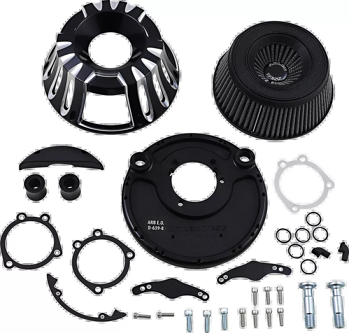 Arlen Ness Black Inverted Air Cleaner Filter Kit 1988-2022 Harley Sportster XLL