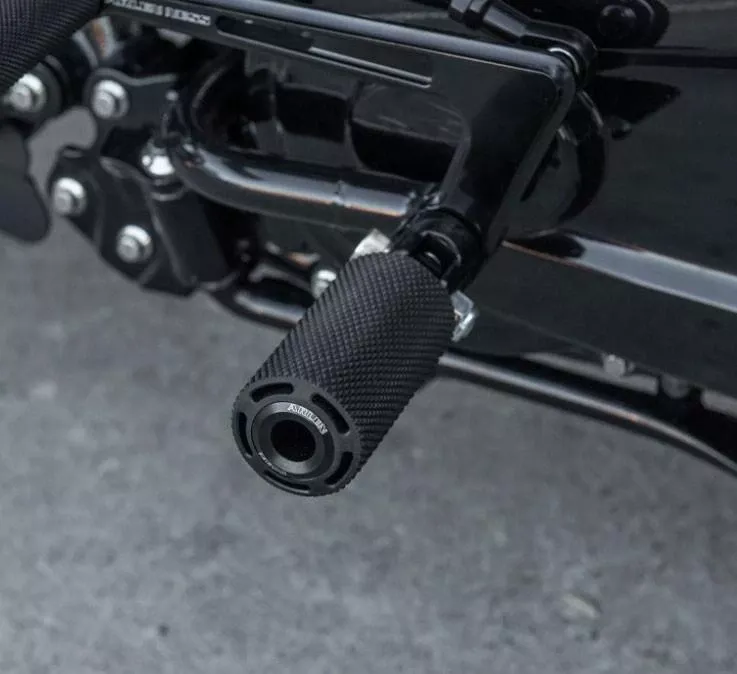 Arlen Ness Cush Footpegs for '18-Up Harley Davidson Pan America Driver Position - Black