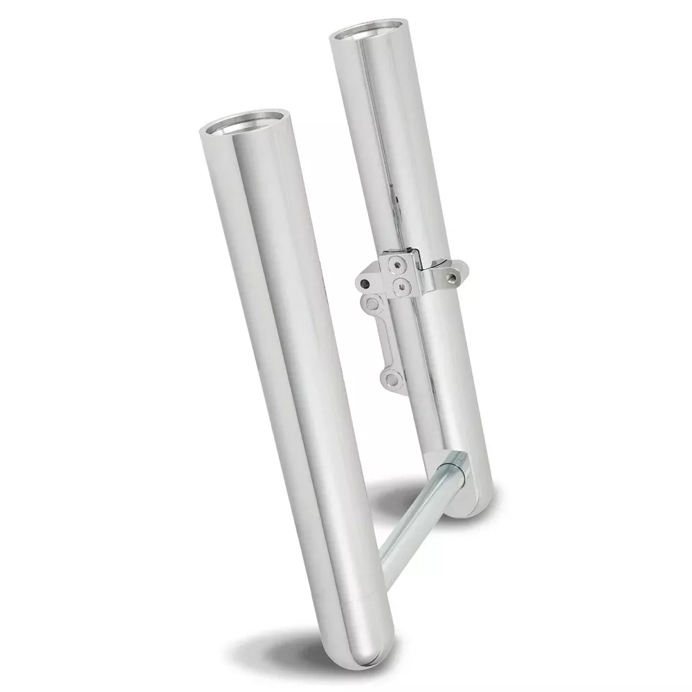 Arlen Ness Hot Fork Legs Lower Sliders Single Side Smooth Chrome Harley 00-07 FL