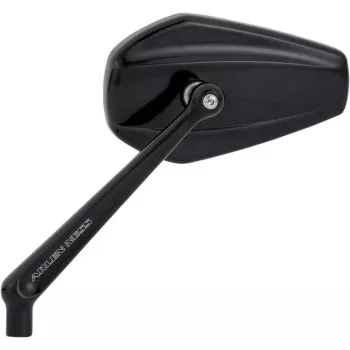 Arlen Ness Mini Stocker Forged Mirror Side View Hexagon Black Right – 13-158