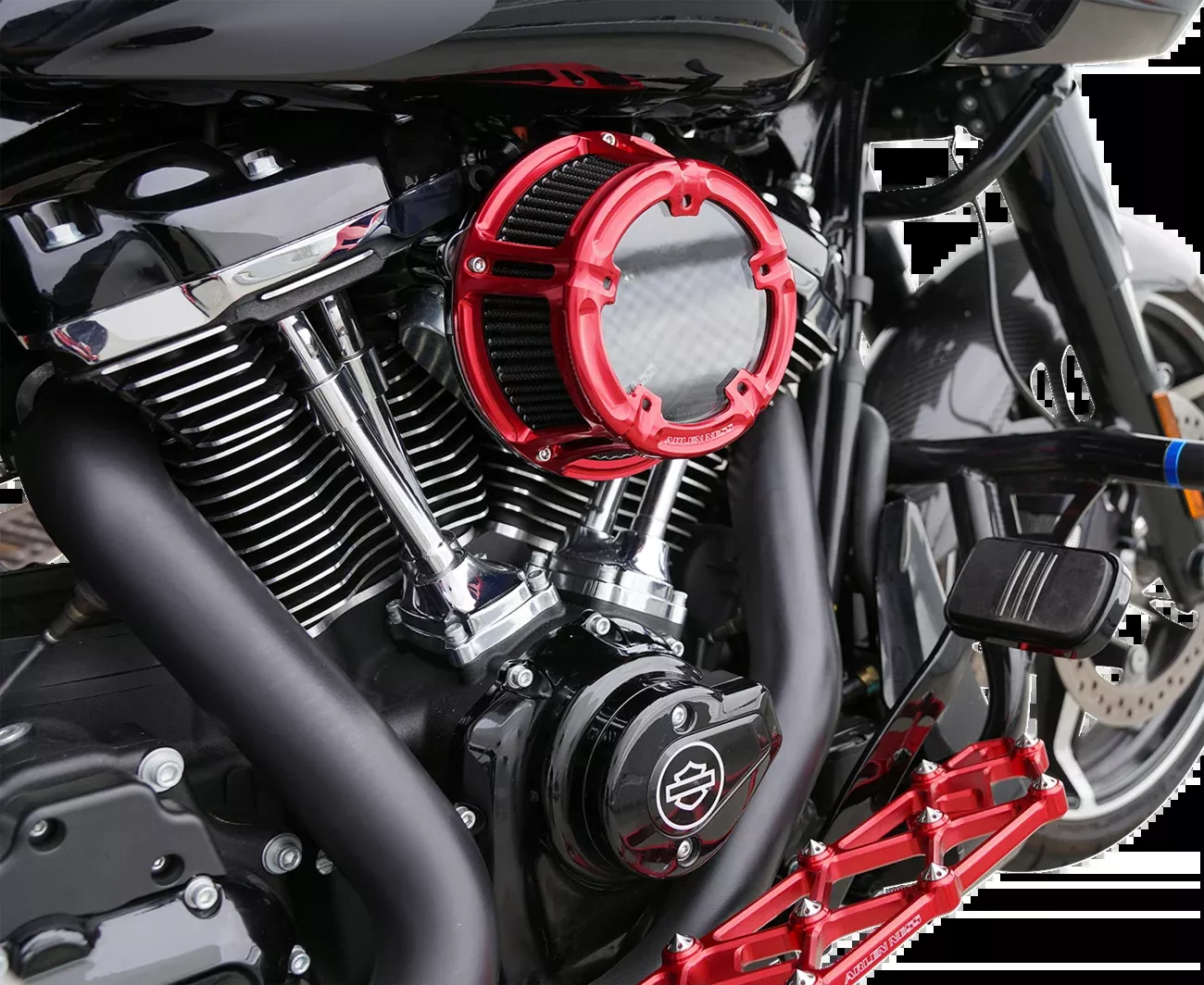 Arlen Ness Red Method Clear Series Air Cleaner Filter for 2023-2026 Harley M8