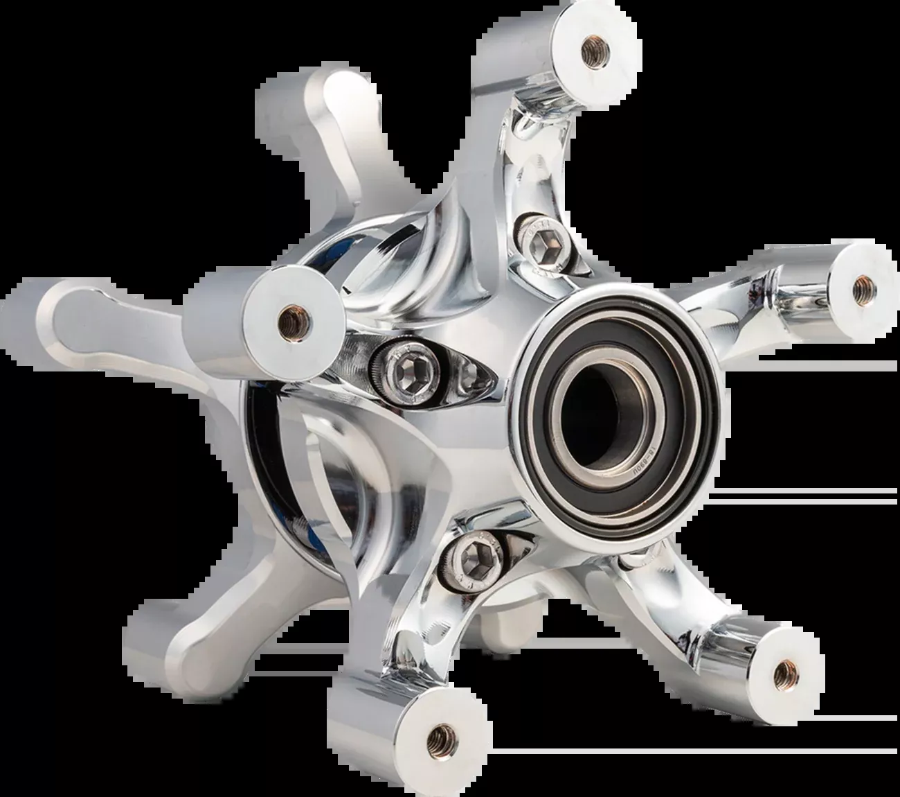 Arlen Ness Spider Hub – Dual Disc – Front – Chrome-71-661