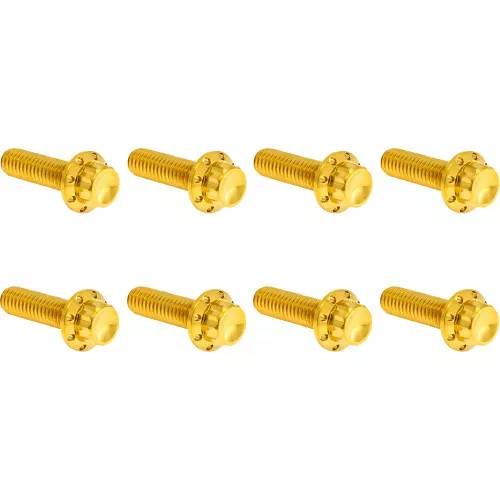 Arlen Ness Trap Door Titanium 12-Point Bolt Kits for Harley - Gold