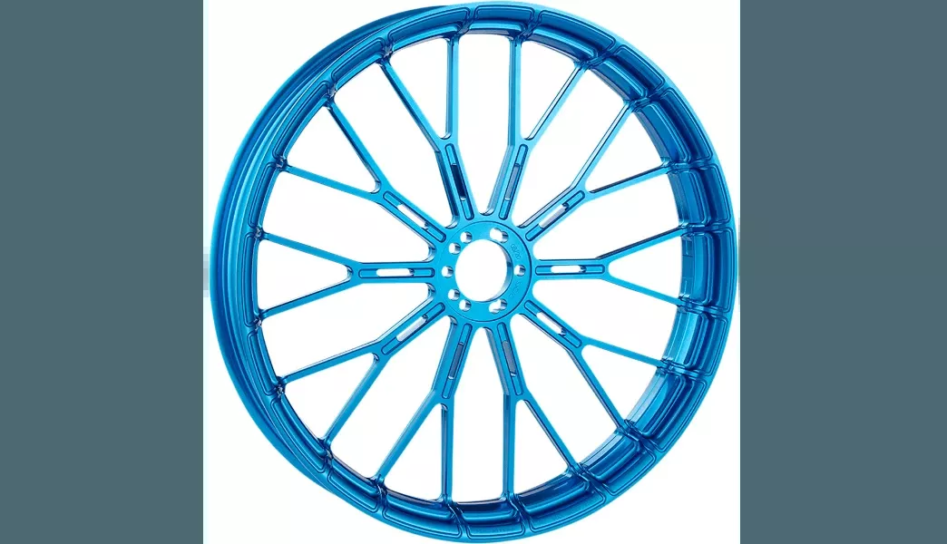 Arlen Ness Y-Spoked Forged Wheels - Blue Anodized