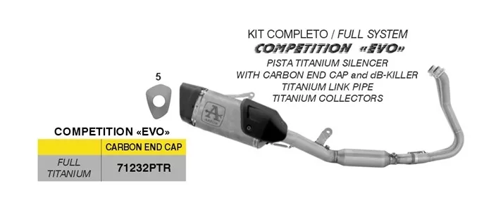Arrow Competition EVO Pista Exhaust System Yamaha R7 2026