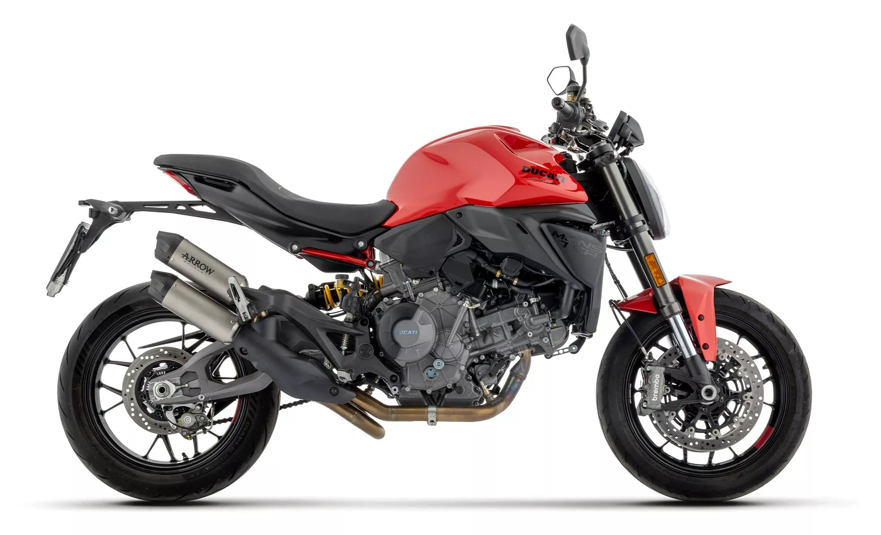 Arrow Round-Sil Racing Slip-On Exhaust Ducati Monster V2 / Plus 2026