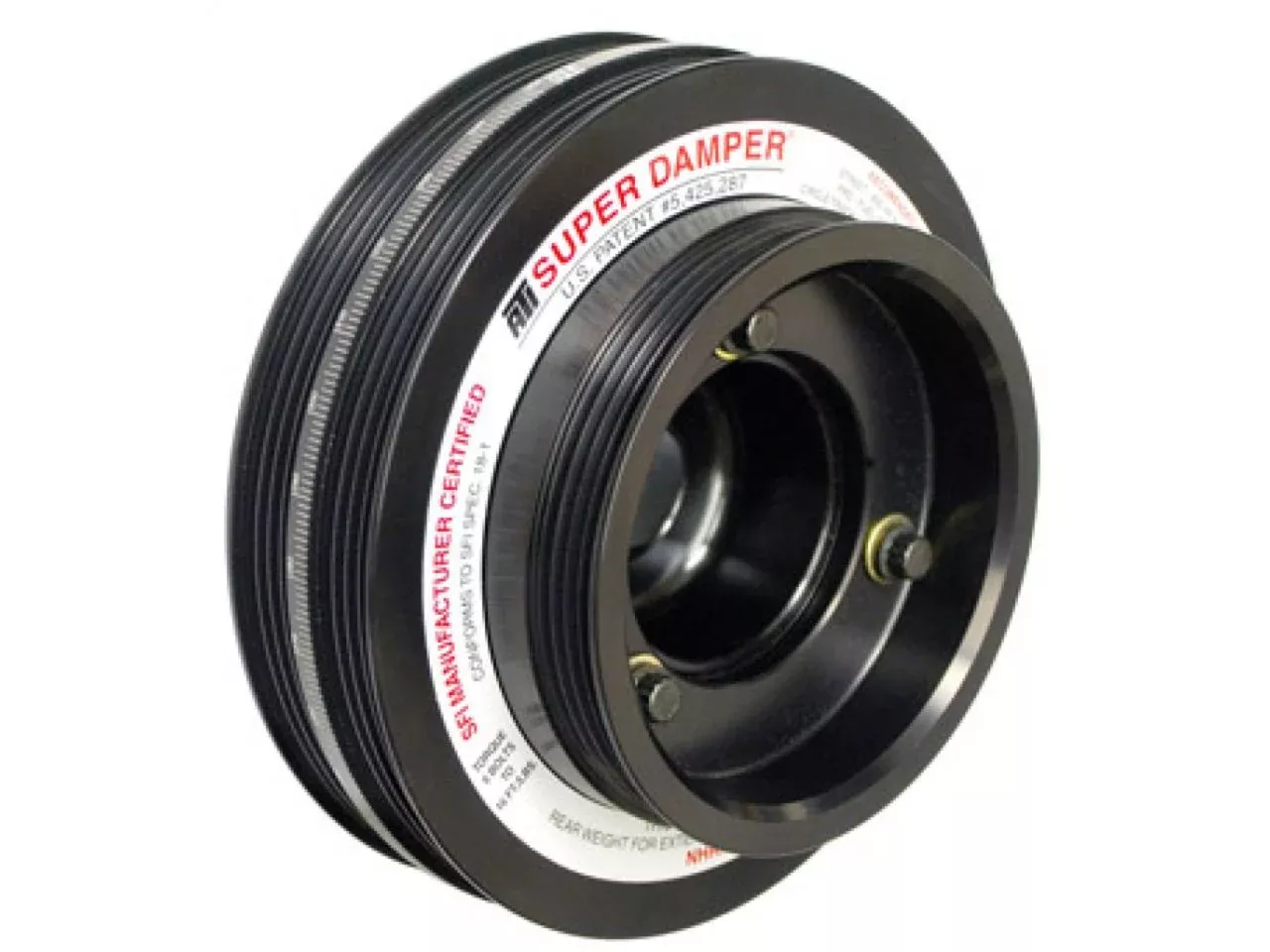 ATI Performance Products Super Damper Serpentine Series Harmonic Balancer-Aluminum, Black, 5.