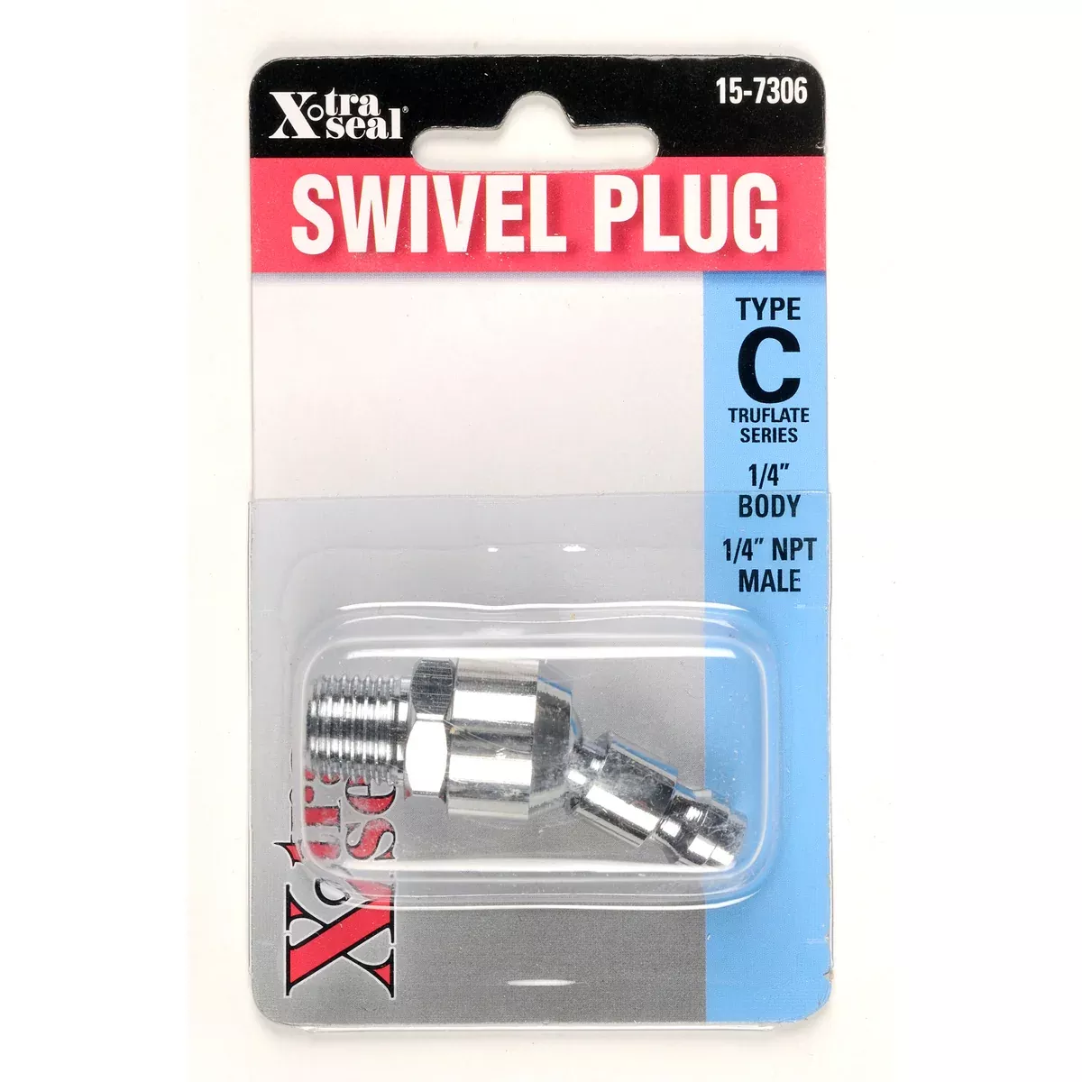 Auto. Type C Swivel Plug - 1/4" Body, 1/4" NPTM