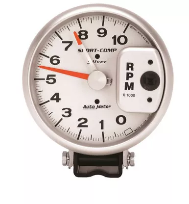 Autometer 5in 10000 Rpm Silver Tac 3910