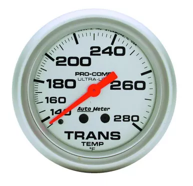 Autometer Ultra-Lite 2-5/8in Trans.Temp. 280 F. Mech. 4451