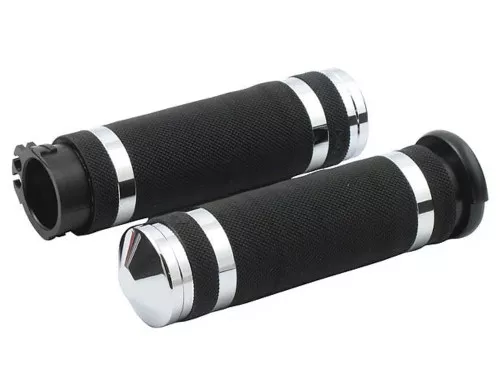 Avon Air-SS Chrome Motorcycle Handlebar Grips (AIR-99)