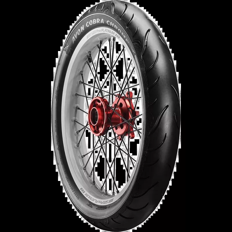 AVON COBRA CHROME FRONT RIENFORCED BIAS MOTORCYCLE TIRES BLACKWALL