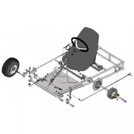 Azusa Go Kart Kitwith 5" Aluminum Wheels