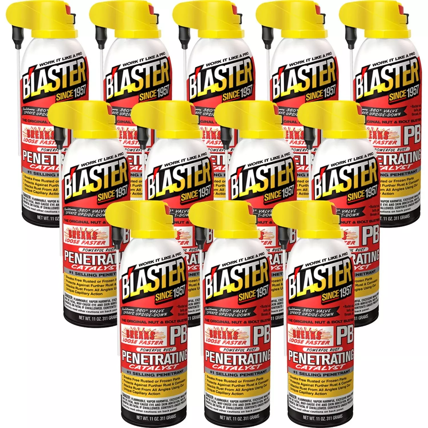 B’laster 16-PB Rust Free Penetrating Catalyst – 11oz Pack of 12