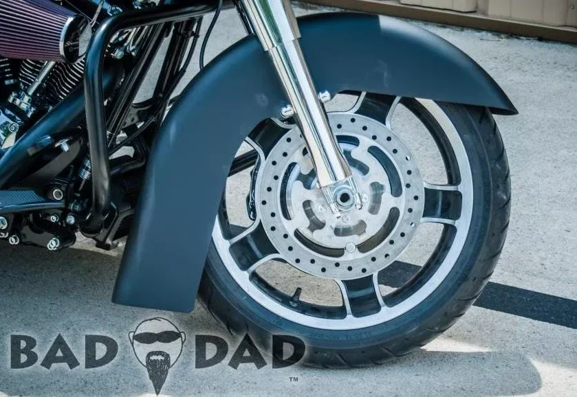 Bad Dad Slammer Front Fender for Harley FLH w/ 16" Thru 18" Wheels 93-13