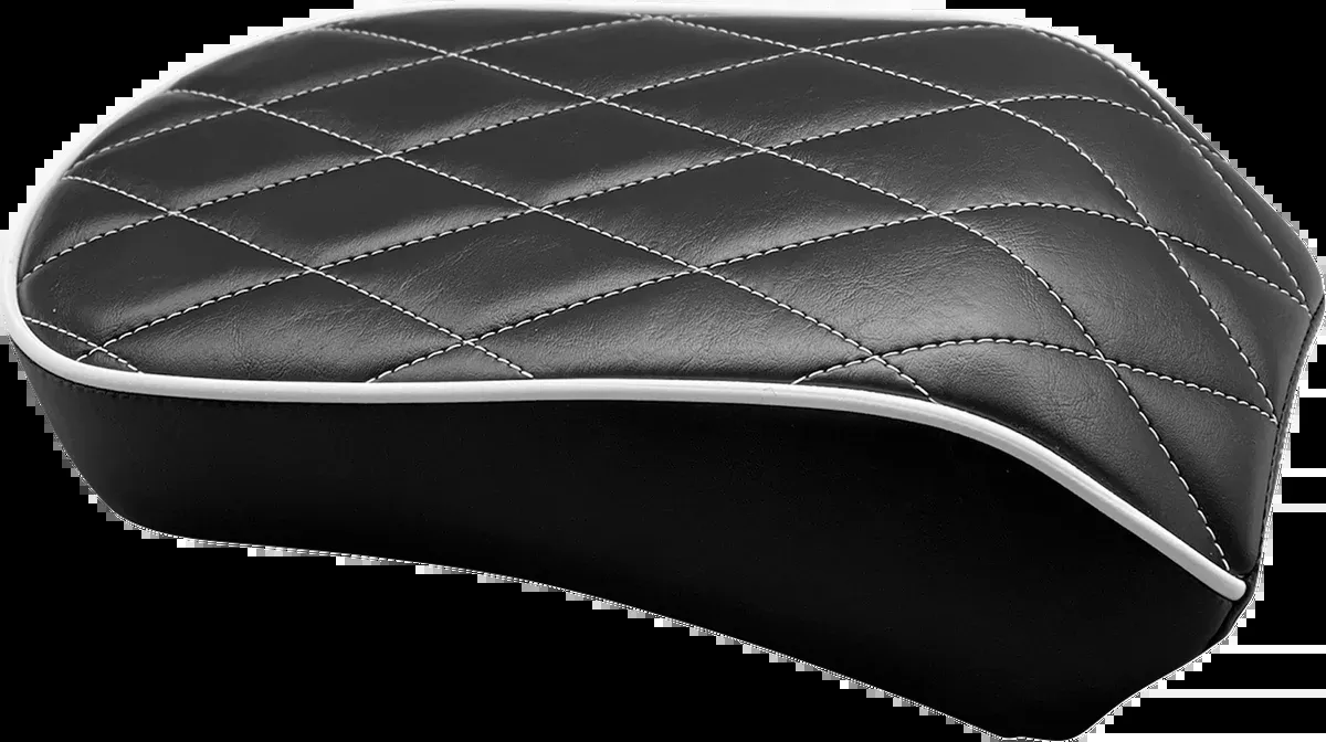 Bare Bones Pillion Pad - White Diamond - Black - FLDE/FLHC '18-'23